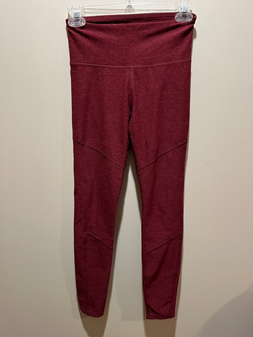 Wine Red High-Waist Active Leggings